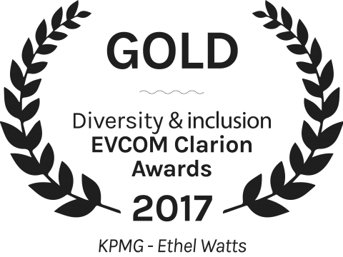 Gold diversity inclusion EVCOM awards kpmg ethel watts